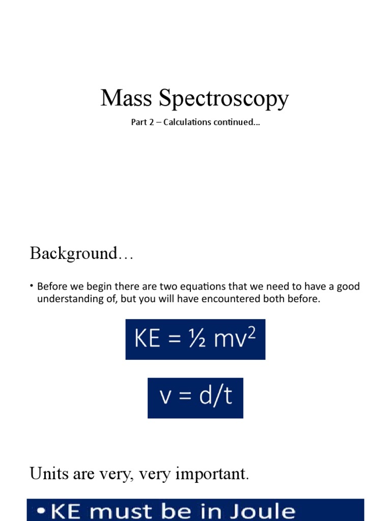 Mass Spectroscopy Lesson 2 PDF