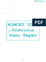 NIMCET 2018 Official Paper