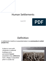 Human Settlements - Lect 8
