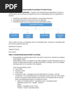 Responsibility Accounting and Transfer Pricing