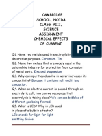Class Viii, Chemical Effects of Current