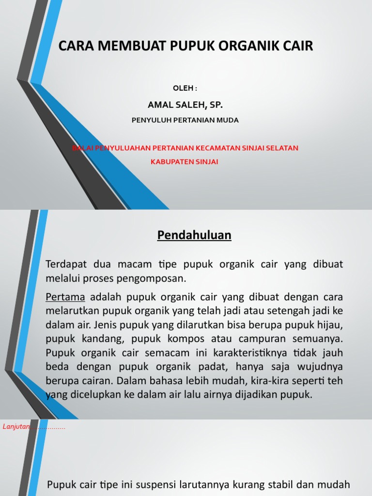 2 Cara Membuat Pupuk Organik Cair | PDF