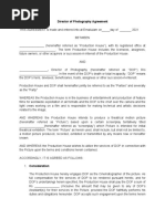 Director of Photography Agreement