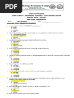 MIDTERM Examination: Spreadsheet (It 53