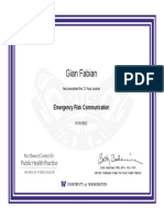 Emergency Risk Communication Certificate