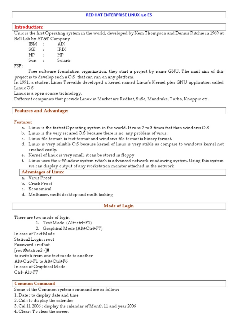 Red Hat Enterprise Linux Overview | PDF