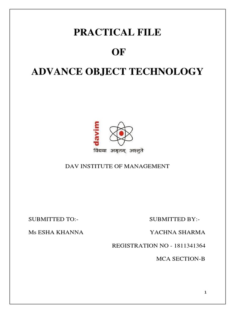 Yachna Sharma's Advance Object Tech File | PDF | Databases | Java Script