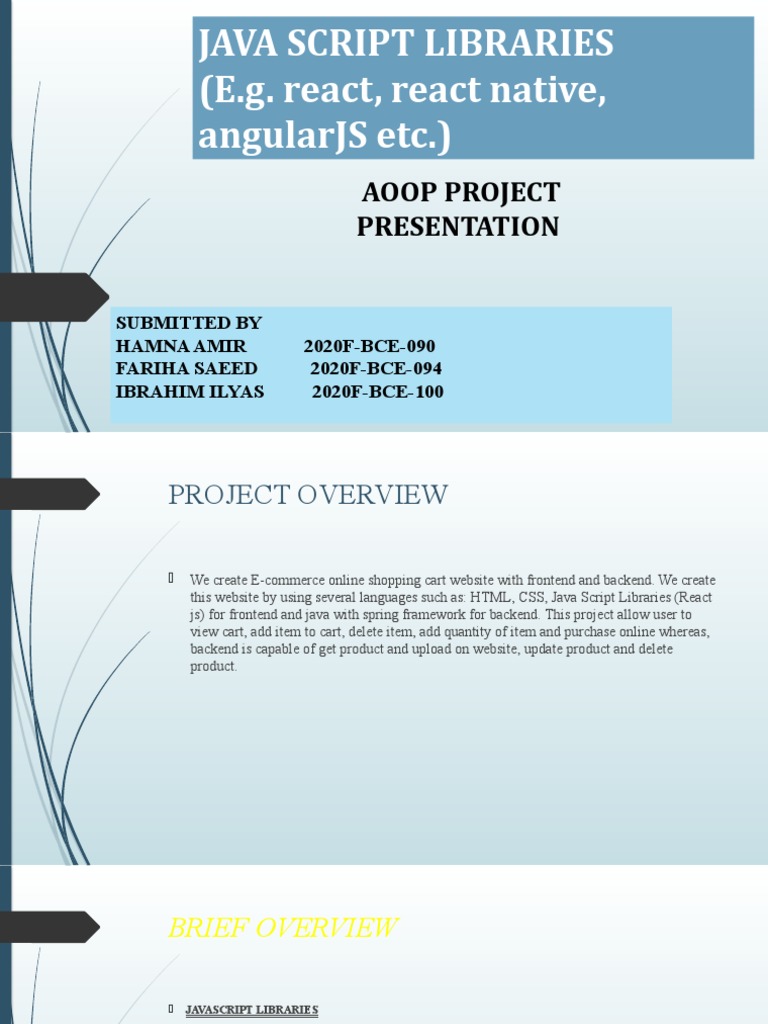 E-commerce Website with JavaScript Libraries | PDF | World Wide Web ...