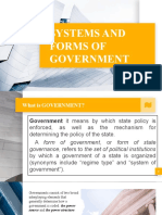 Systems and Forms of Government