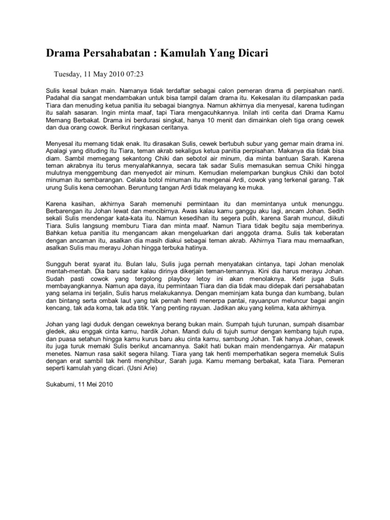 Drama Persahabatan Drama Persahabatan