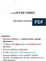 Chapter 3: Decision Making Process and Types