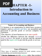 Chapter - 1-Introduction To Accounting and Business