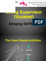 Lifting Supervisor Training: Slinging SAFETY