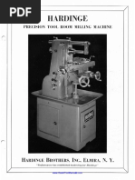 Hardinge Plain Or Spiral Dividing Heads – Owner's Instructions & Parts Manual #1117