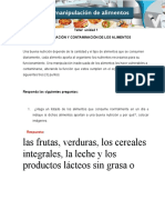 Las Frutas, Verduras, Los Cereales Integrales, La Leche y Los Productos Lácteos Sin Grasa o