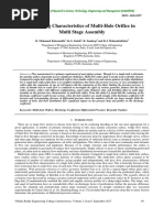 Throttling Characteristics of Multi-Hole Orifice in Multi Stage Assembly