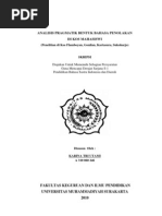 Download Analisis Pragmatik Bentuk Bahasa Penolakan by Bomber Comp SN58091896 doc pdf