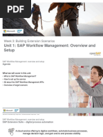 Unit 1: SAP Workflow Management: Overview and Setup: Week 3: Building Extension Scenarios