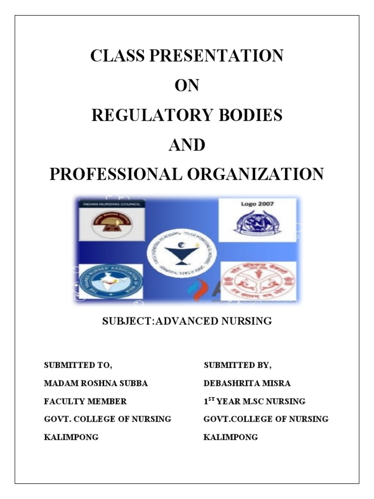 Class Presentation ON Regulatory Bodies AND Professional Organization PDF Nursing Midwife