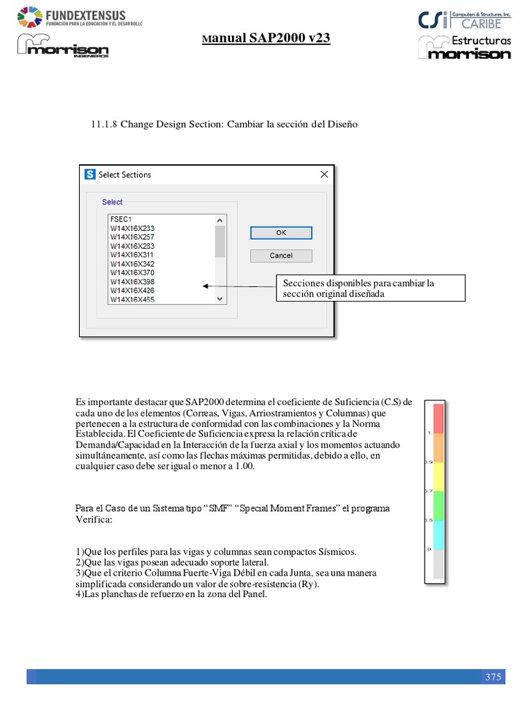 Manual SAP2000 v23: Diseño y Secciones | PDF