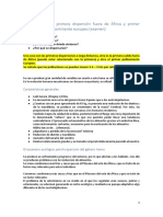 Tema 2 La Primera Dispersión Fuera de África y Primer Poblamiento Del Continente Europeo (Examen)