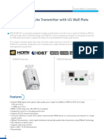 Hdmi Hdbaset-Lite Transmitter With Us Wall Plate: Ve1801Ust