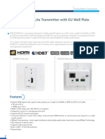 Hdmi Hdbaset-Lite Transmitter With Eu Wall Plate: Ve1801Eut