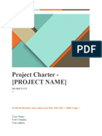 Project Charter - (Project Name)