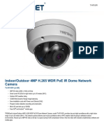 Indoor/Outdoor 4Mp H.265 WDR Poe Ir Dome Network Camera: Tv-Ip315Pi (V2.0R)
