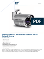 Indoor / Outdoor 4 MP Motorized Varifocal Poe Ir Network Camera