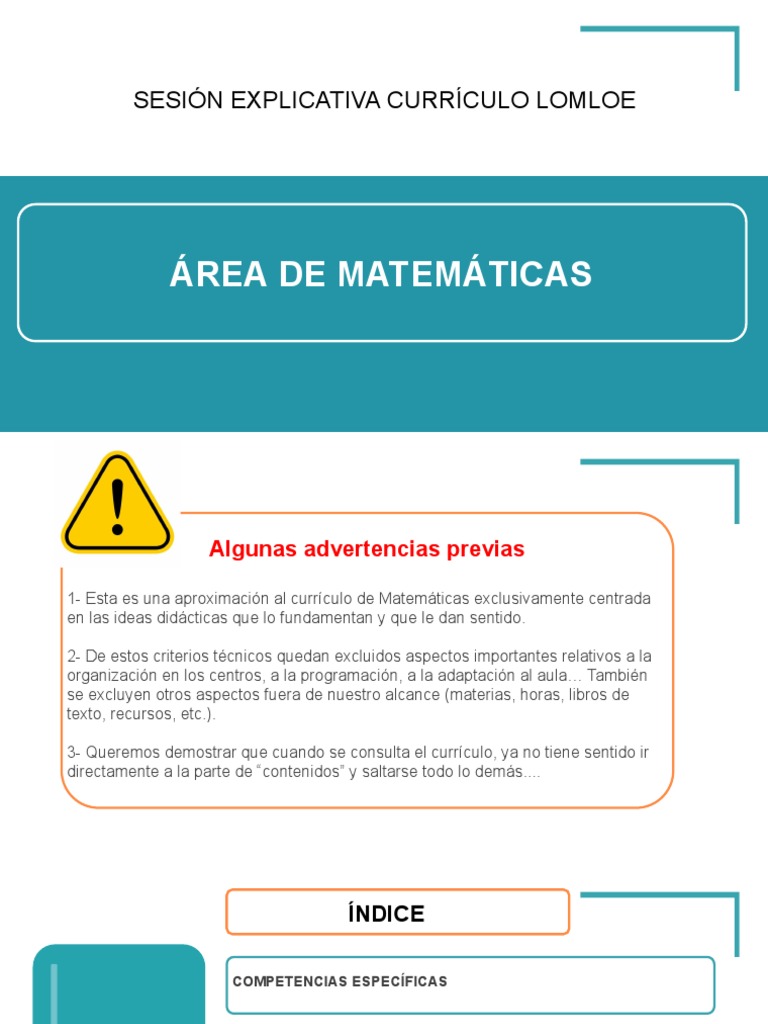 Competencias Matemáticas en LOMLOE | PDF | Plan de estudios | Evaluación