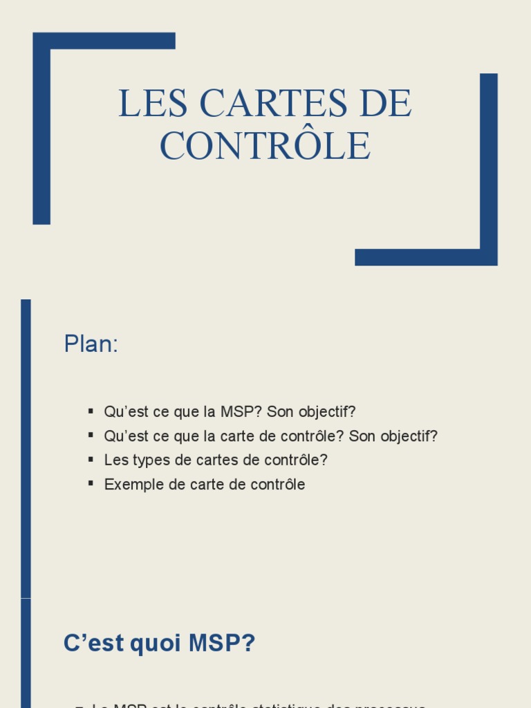 Limites des cartes de contrôle