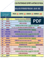 CALENDÁRIO DE PALESTRAS PÚBLICAS GFEAP JULHO 2022