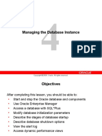 Managing The Database Instance