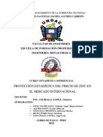 Proyección Estadística Del Precio de Zinc en El Mercado Internacional
