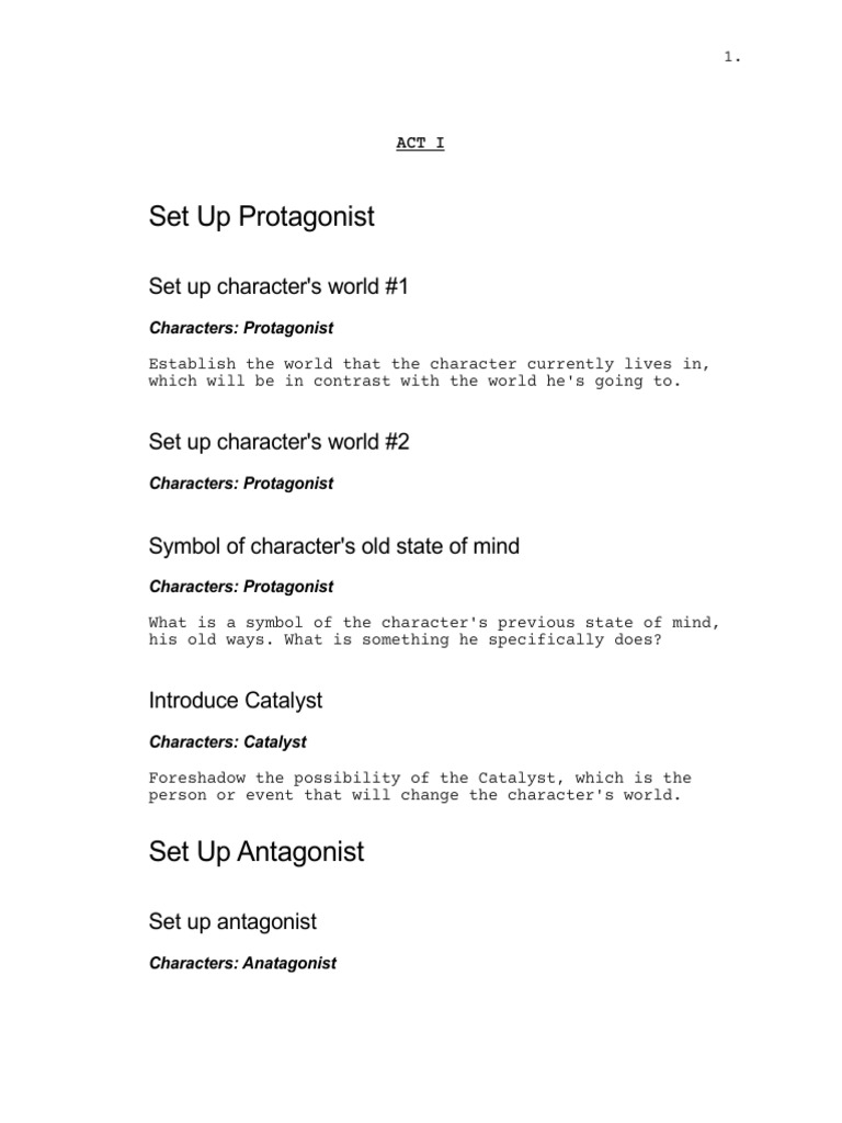 Advanced Three Act Structure | PDF