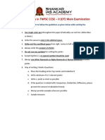 Does and Don'ts in TNPSC CCSE - II (OT) Main Examination