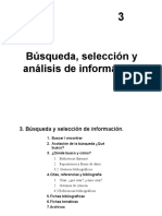 3-BÃºsqueda, Selecciã N y Anã¡lisis de Informaciã N