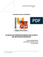 Plan de Autoprotección de Una Planta de Gestión de Residuos: Univerisdad Miguel Hernández