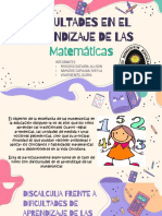 Dificultades en El Aprendizaje de Las Matematicas