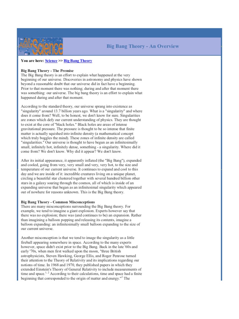 Big Bang Theory | PDF