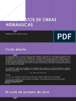 Presupuestos de Obras Hidraulicas 2021