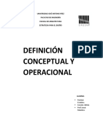 Definiciones Conceptuales y Operacionales. Roximar Escalona