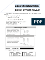 11 Máximo Común Divisor y Mínimo Común Múltiplo para Sexto de Primaria