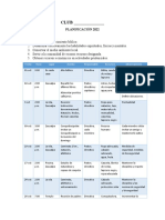 Planificación Club