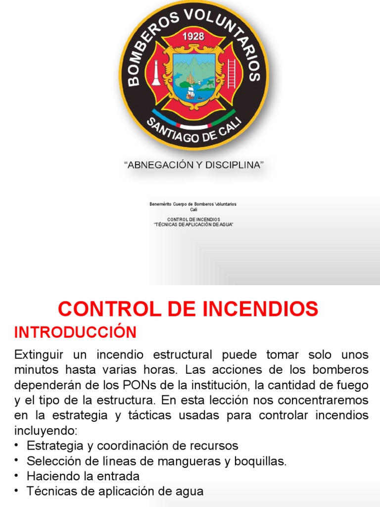 Técnicas para Controlar Incendios | PDF | Agua | Incendios