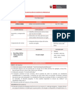 Planificación de Sesión de Aprendizaje Título de La Sesión It Is Too Cold! 3°