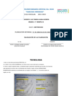 Planificación escolar semanal