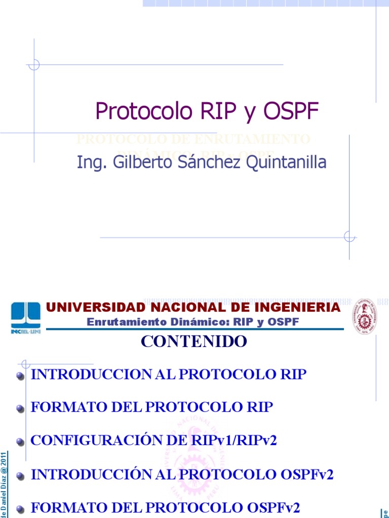 Comparativa de Protocolos RIP y OSPF | PDF | Red de arquitectura ...