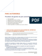 Procédure de Gestion Du Parc Automobile